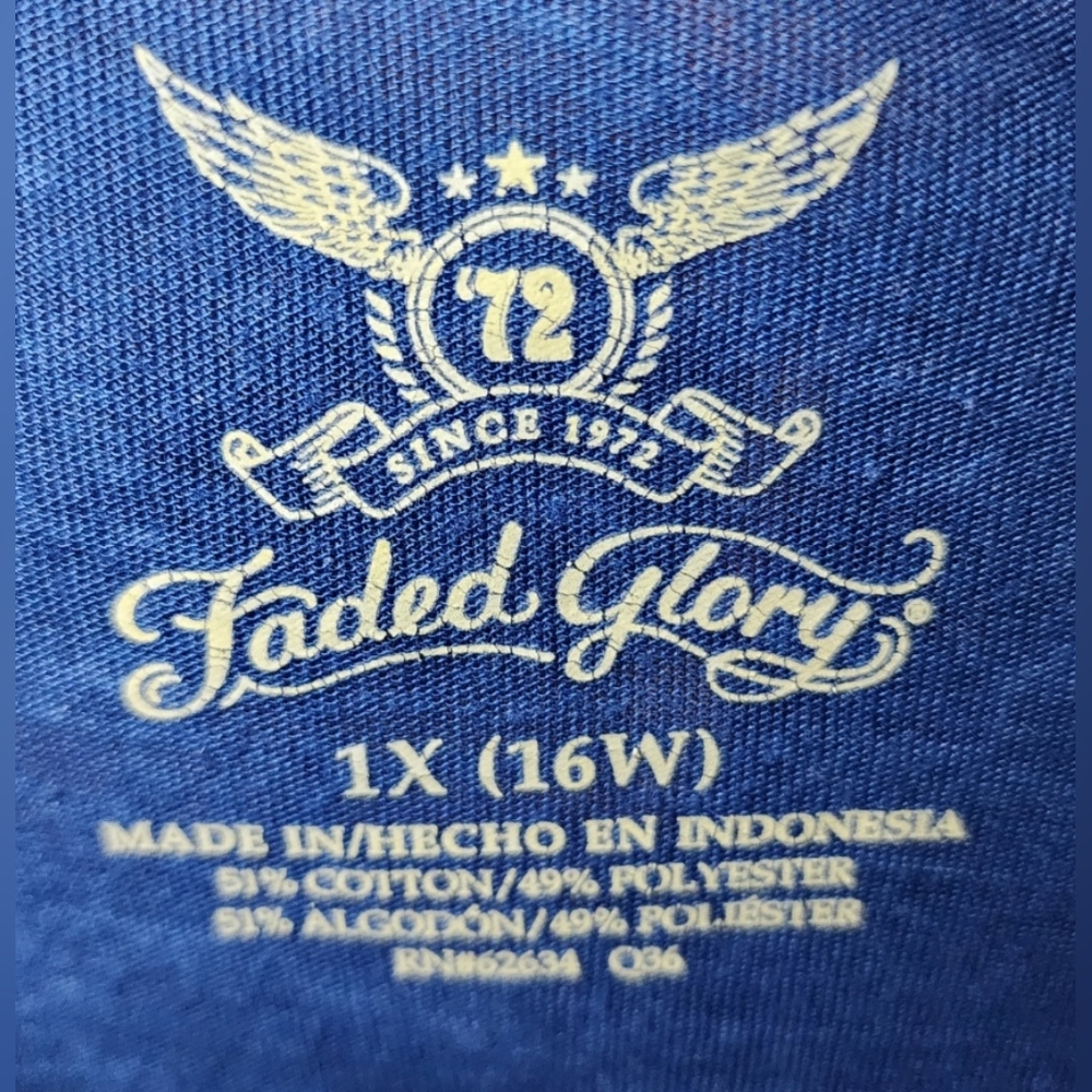 Faded Glory Short Sleeve Sheer Tee in Blue - Picture 4 of 4